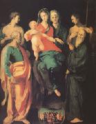 Jacopo Pontormo The Virgin and Child with Four Saints and the Good Thief with (mk05) china oil painting artist